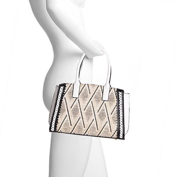 NWT - Raffia Satchel Handbag by Sondra Roberts - Picture 1 of 11